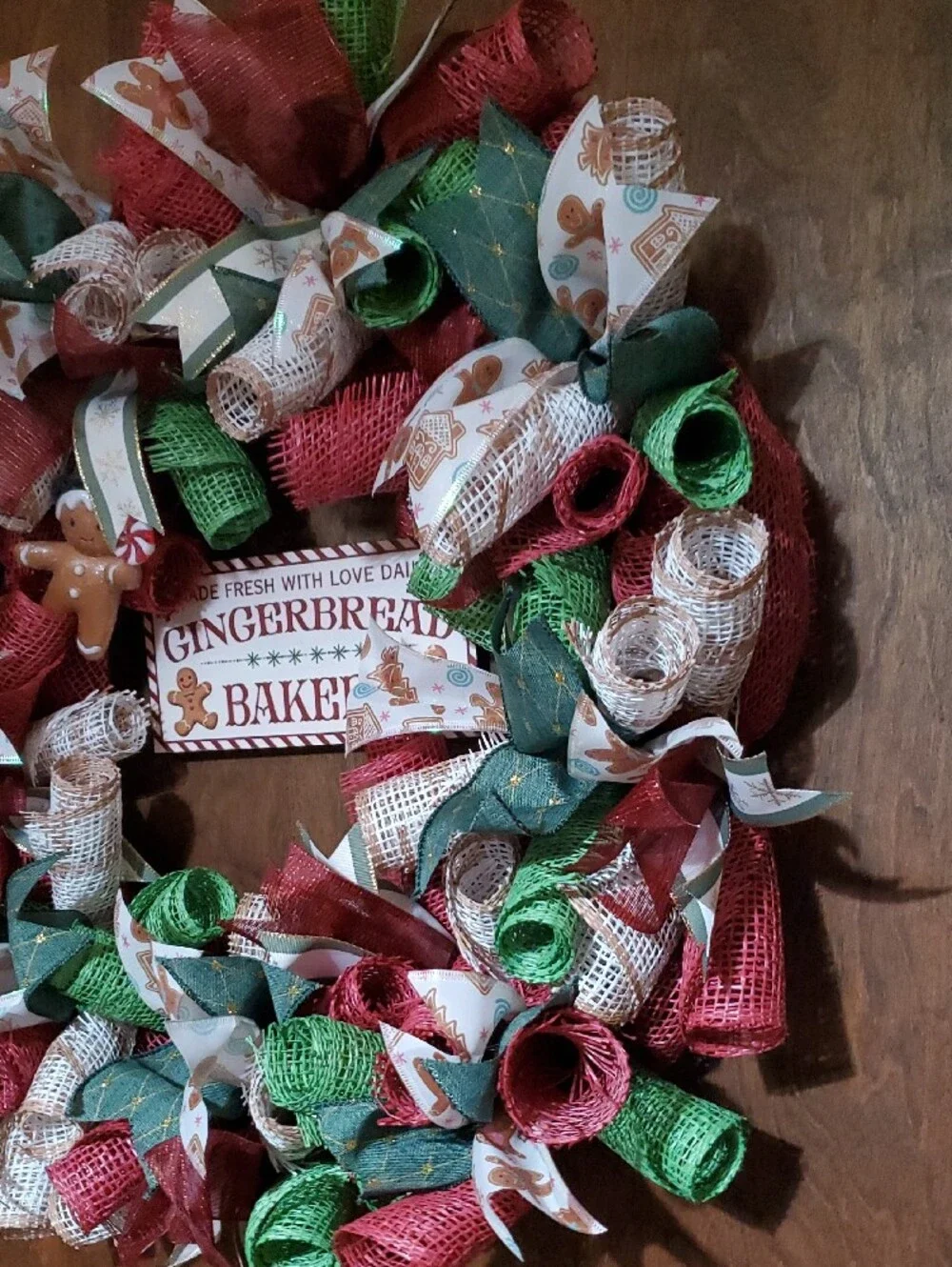 Holiday Wreath - Red, Green, White